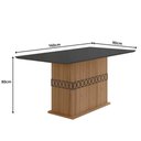 Ver imagem 4 de Conjunto Sala de Jantar Mesa com Tampo Chanfrado Agata 6 Cadeiras Estofadas Jade Poliman