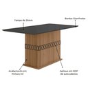Ver imagem 3 de Conjunto Sala de Jantar Mesa com Tampo Chanfrado Agata 6 Cadeiras Estofadas Jade Poliman