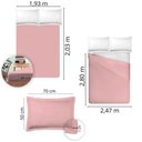 Ver imagem 4 de Jogo de Cama King Size Liso 200 Fios Nova América - Várias Cores:rosê
