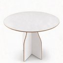 Ver imagem 3 de Mesa Redonda Grid 90cm MDF 4 Lugares Byhouse
