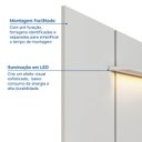 Ver imagem 7 de Painel para TV até 75 Polegadas 200x136cm com LED Horizonte CabeCasa MadeiraOriginals Off White