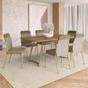 Ver imagem 4 de Conjunto Sala de Jantar 6 Cadeiras Azaleia Carraro Carvalho Dourado