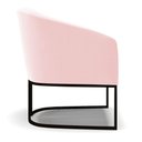 Ver imagem 6 de Kit 2 Poltronas Stella Suede Base Industrial Preto - D’Rossi Cor Rosa Bebê