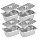 Ver imagem 1 de Conj 4 Cuba Gastronômica Inox GN 1/9x65 mm 0,67 L sem alça COM TAMPA