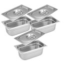 Ver imagem 1 de Conj 3 Cuba Gastronômica Inox GN 1/9x65 mm 0,67 L sem alça COM TAMPA