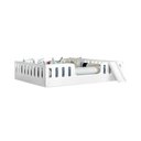 Ver imagem 2 de Cama Infantil Helo com Colchão D28 Casal Montessoriana Branca com Escorregador Divaloto + Luminária