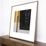 Quadro Decorativo Abstrato Bronze Geométrico Círculos 90x90 cm - 4