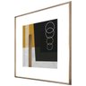 Quadro Decorativo Abstrato Bronze Geométrico Círculos 90x90 cm - 2