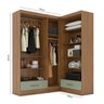 Quarto Modulado de Canto 100% MDF 3 Peças 5 Portas 2 Gavetas Smart Plus Espresso Móveis - 11