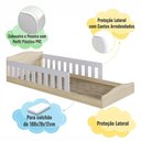 Ver imagem 3 de Cama Montessoriana com Grades Infantil Encanto Carvalho Branco Repleta