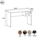 Ver imagem 2 de Escrivaninha com Gaveteiro Suspenso F5 Office Retangular 2 Gavetas MDP 120cm Branco