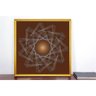 Quadro Decorativo com Moldura Dourada Desenho Geométrico Rotação 70x70cm - 4
