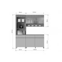 Ver imagem 2 de Kit Modulado Nesher Realeza 3 Peças Cz106 Carvalho/titânio