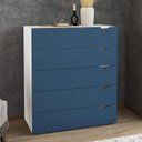 Ver imagem 1 de Cômoda Organizadora 90cm com 5 Gavetas 240822 Linha Porto Politorno