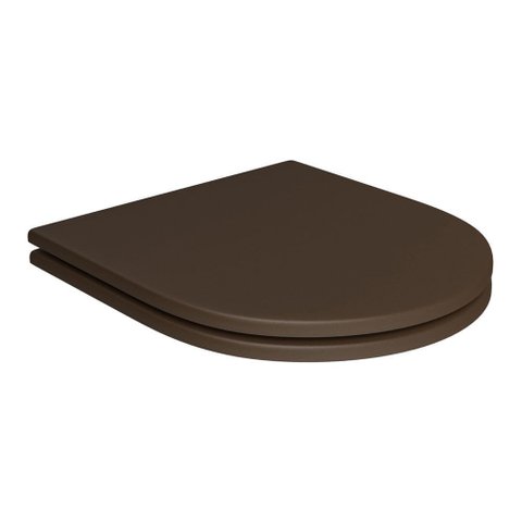 Assento de Poliéster Slow Close Carrara/level/lk/nuova Marrom Fosco Red Gold - Ap.237.gl.rd.22