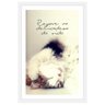 Quadro Pet Decorativo com Moldura Branca Gato e Frase Repare na Delicadeza da Vida 40x60cm - 1