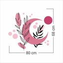 Ver imagem 5 de Adesivo Floral Boho Rosa Estilo Nórdico 80x68 Minimalista Mod.05