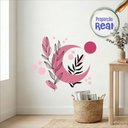 Ver imagem 2 de Adesivo Floral Boho Rosa Estilo Nórdico 80x68 Minimalista Mod.05