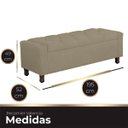 Ver imagem 7 de Calçadeira Baú Casal King Size Estofada Valencia Veludo Bege Escuro