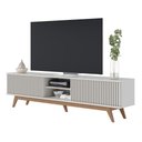 Ver imagem 5 de Rack Bancada com 4 Portas Ripadas Fortaleza - Off White Matte
