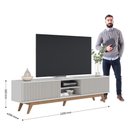 Ver imagem 2 de Rack Bancada com 4 Portas Ripadas Fortaleza - Off White Matte
