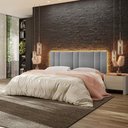 Ver imagem 7 de Cabeceira Modulada King 200 Cm com Led Linho Cinza Vconcept
