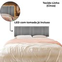 Ver imagem 4 de Cabeceira Modulada King 200 Cm com Led Linho Cinza Vconcept