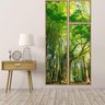 Conjunto de Quadros Decorativos Paisagem Verde Floresta Kit com 3 Quadros 110x200cm - 1