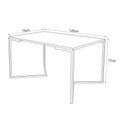 Ver imagem 2 de Mesa de Jantar Industrial Retangular Branca 120x75cm Base V Dourada