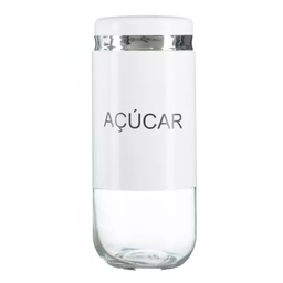 Porta Mantimentos Açúcar e Café Organizador 2 Potes Vidro Cor:branco - 5