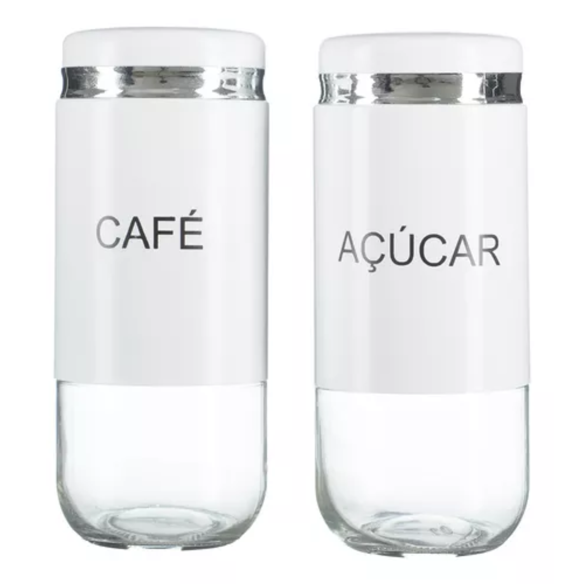 Porta Mantimentos Açúcar e Café Organizador 2 Potes Vidro Cor:branco é boa?