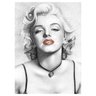 Quadro Tela Decorativa Impressa Marilyn Monroe Ilustração Desenho a Lápis 48x66cm - 3