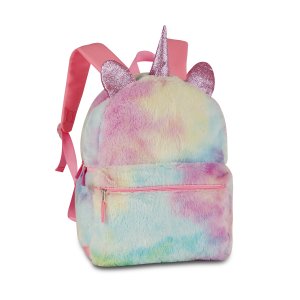 MOCHILA UNICORNIO PELUCIA COLORIDA BOLSA INFANTIL JUVENIL