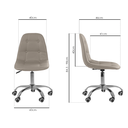 Ver imagem 5 de Cadeira Office Eiffel Botonê Ajustável Base Giratória - Bege + E-book