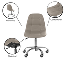 Ver imagem 4 de Cadeira Office Eiffel Botonê Ajustável Base Giratória - Bege + E-book