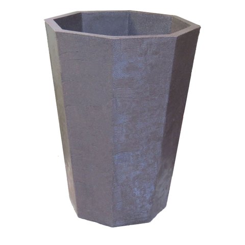 Vaso Planta 65x50 Oitavado Rústico Polietileno - MARROM CAFE 003