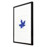 Quadro Decorativo Folha Azul Minimalista com Moldura Preta 50x70cm - 2