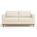 Ver imagem 3 de Sofá 03 Lugares Juliette Linho Base Madeira Castanho - D’Rossi