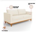 Ver imagem 6 de Sofá 03 Lugares Juliette Linho Base Madeira Castanho - D’Rossi