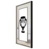 Quadro Decorativo Moderno Ânfora em Preto e Branco Margem com Espelho 55x115cm - 2