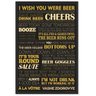 Quadro Poster I Wish You Were Beer sem Vidro 60x90cm - 1