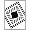 Quadro Geométrico Quadrados em Preto e Branco 50x70cm - 1