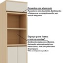 Ver imagem 7 de Paneleiro 3 Portas com Espaço para Micro-Ondas 70cm Brise Luciane Móveis