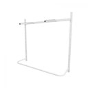 Ver imagem 3 de Arara de Roupas para Loja Quarto Closet 6 Peças Regulável 100x100 Cm Cor Branco Kit Clst1p26