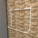 Ver imagem 1 de Arara de Roupas para Loja Quarto Closet 6 Peças Regulável 100x100 Cm Cor Branco Kit Clst1p26