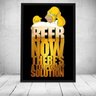 Quadro Poster com Moldura Homer Simpson Cerveja Solução 60x90cm - 1