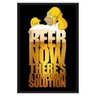 Quadro Poster com Moldura Homer Simpson Cerveja Solução 60x90cm - 3