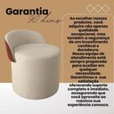 Ver imagem 6 de Puff Encosto Corino Linho Orgânico Sala Redondo Quarto Banco Cor:cinza