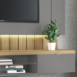 Home Suspenso Intense 1.8 Cinza/Freijó - PR Móveis - 4