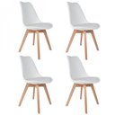 Ver imagem 1 de Conjunto com 4 Cadeiras para Sala de Jantar Saarinen Pp